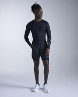 Core Compression Long Sleeve, Black/Silver