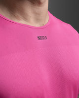 Light Speed Tech Tee, Fuchsia/Black Reflective