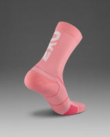 Vectr Cushion Crew Socks, Pink Glow/White