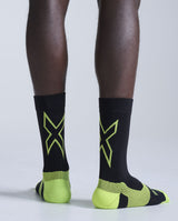 Vectr Light Cushion Crew Socks, Black/Volt