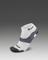 Vectr Ultralight 1/4 Crew Socks, White/Grey