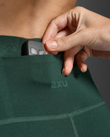 Form Stash Hi-Rise Compression Tights, Ever Green/Ever Green