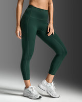 Form Stash Hi-Rise Compression 7/8 Tights, Ever Green/Ever Green