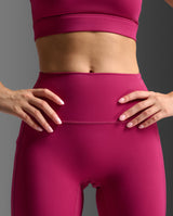 Bio Nylon Hi-Rise Compression Tights, Merlot/Merlot