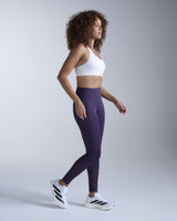 Aero Mesh Hi-Rise Compression Tights, Velvet Purple/Purple Reflective