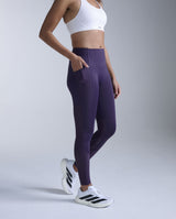 Aero Mesh Hi-Rise Compression Tights, Velvet Purple/Purple Reflective