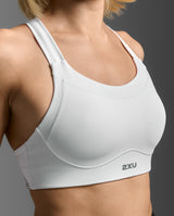 Light Speed High Impact Bra, White/Silver Reflective