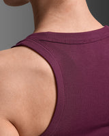 Fluid Modal Ribbed Tank, Amaretto/White