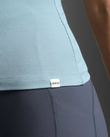 Fluid Modal Ribbed Tank, Chambray/White