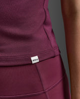 Fluid Modal Ribbed Crop Tee, Amaretto/White