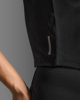 Aero Mesh Crop Tank, Black/Silver Reflective