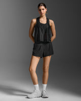 Light Speed React Crop Singlet, Black/ Black Reflective