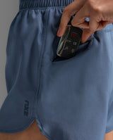 Aero Hi-Rise 4 Inch Shorts, Indigo/Indigo Reflective