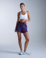 Aero Hi-Rise 4 Inch Shorts, Velvet Purple/Purple Reflective