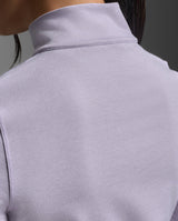 Flex Crop 1/2 Zip Long Sleeve, Virtual Violet/Virtual Violet