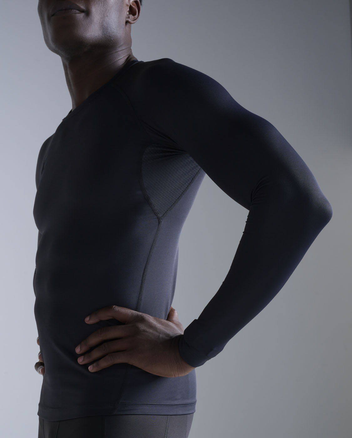 Core Compression Long Sleeve, Black/Black