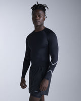 Core Compression Long Sleeve, Black/Silver