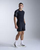 Core Compression Short Sleeve, Black/Silver