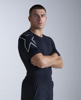 Core Compression Short Sleeve, Black/Silver