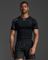 CORE COMPRESSION SHORT SLEEVE - BLACK/SILVER