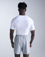 Core Compression Short Sleeve, White/White