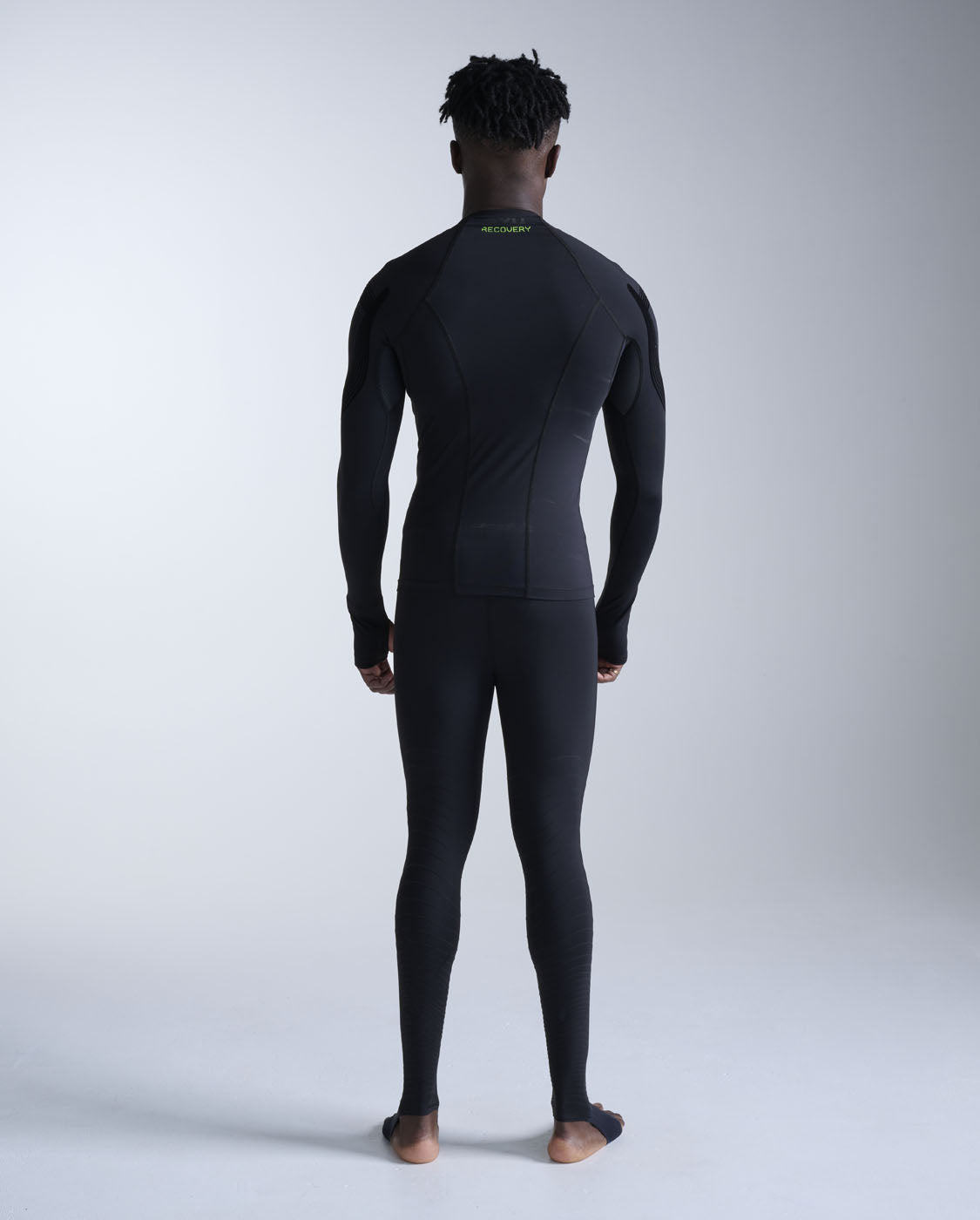 Recovery Fir Compression Top, Black/Nero