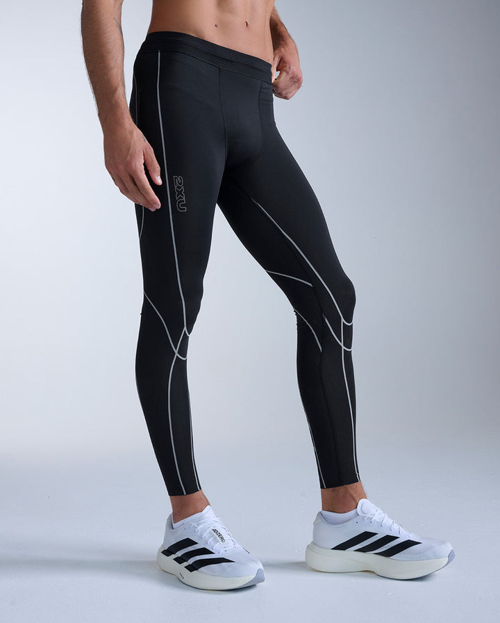 Light Speed Kinesis Compression Tights, Black/ Black Reflective
