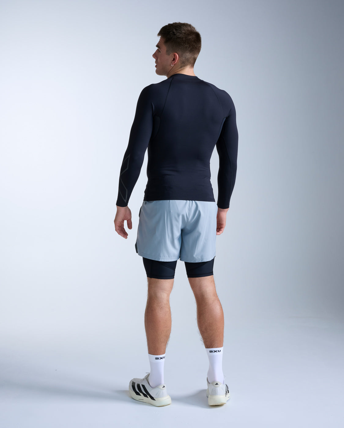 Ignition Compression Long Sleeve, Black/Black Reflective