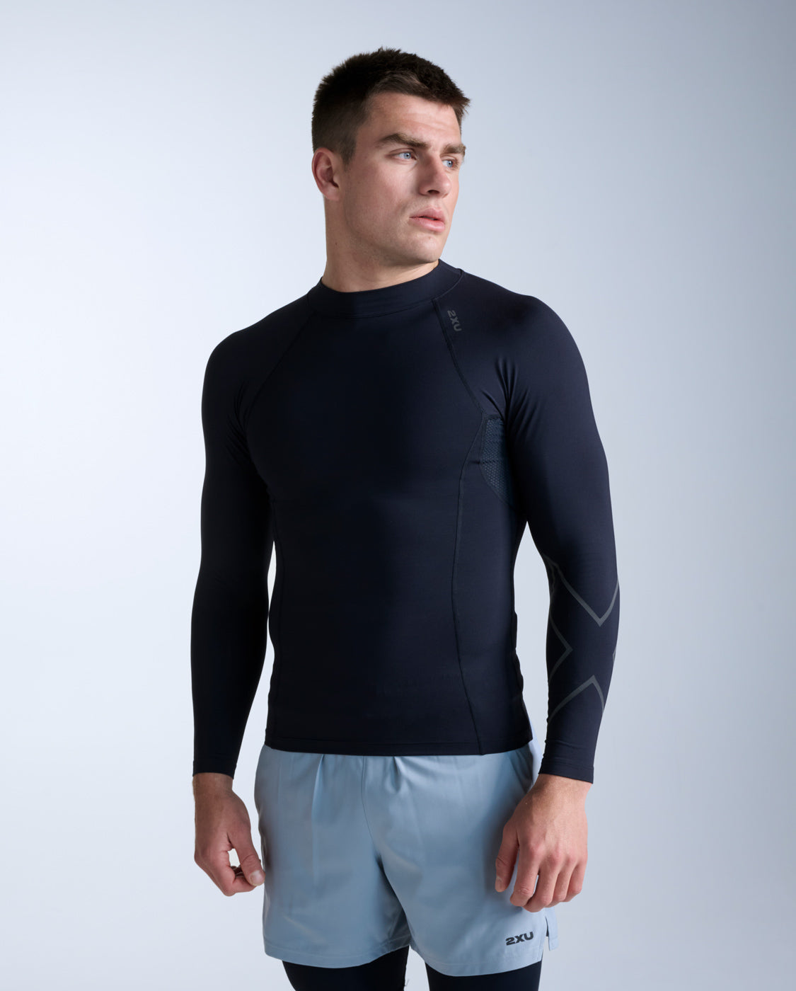 Ignition Compression Long Sleeve, Black/Black Reflective