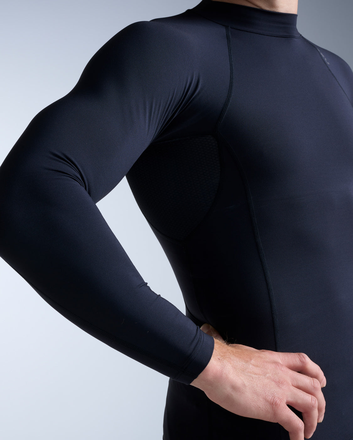Ignition Compression Long Sleeve, Black/Black Reflective