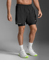 Aero Mesh 2-In-1 5 Inch Shorts - Black/Silver Reflective