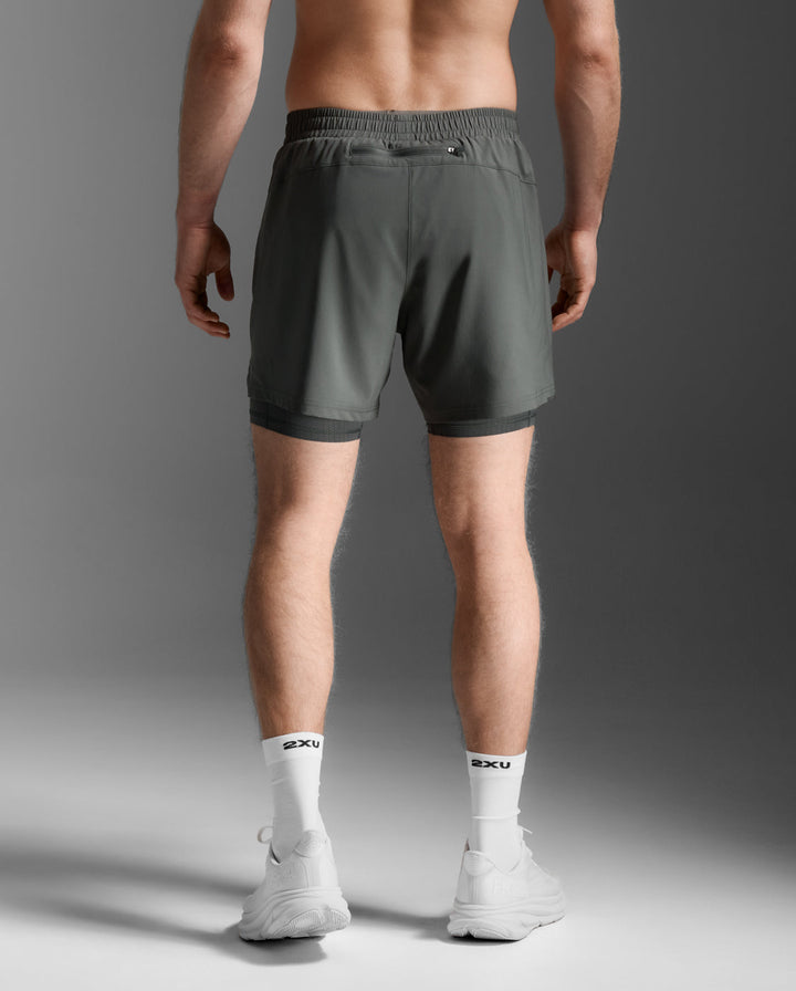 Aero Mesh 2-In-1 5 Inch Shorts, Jupiter/Black Reflective