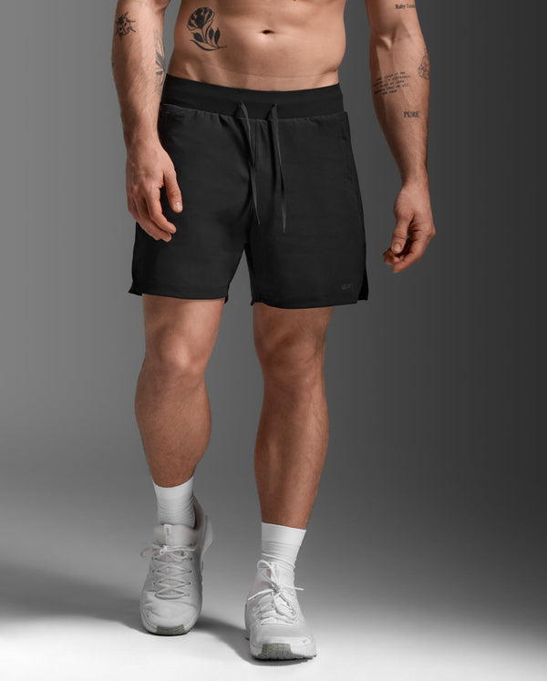 Motion 2-In-1 5 Inch Shorts, Black/Black