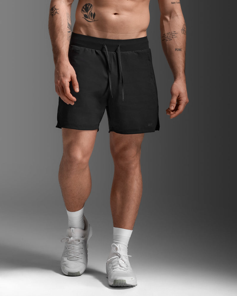 Motion 2-In-1 5 Inch Shorts, Black/Black