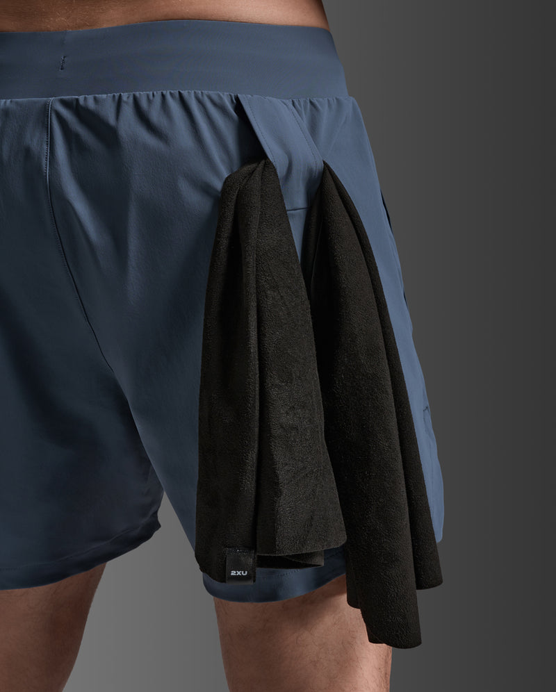 Motion 2-In-1 5 Inch Shorts, Indigo/White