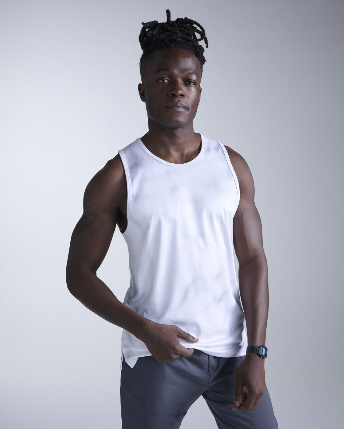 Aero Mesh Tank, Smoke Blue Marble/Black Reflective