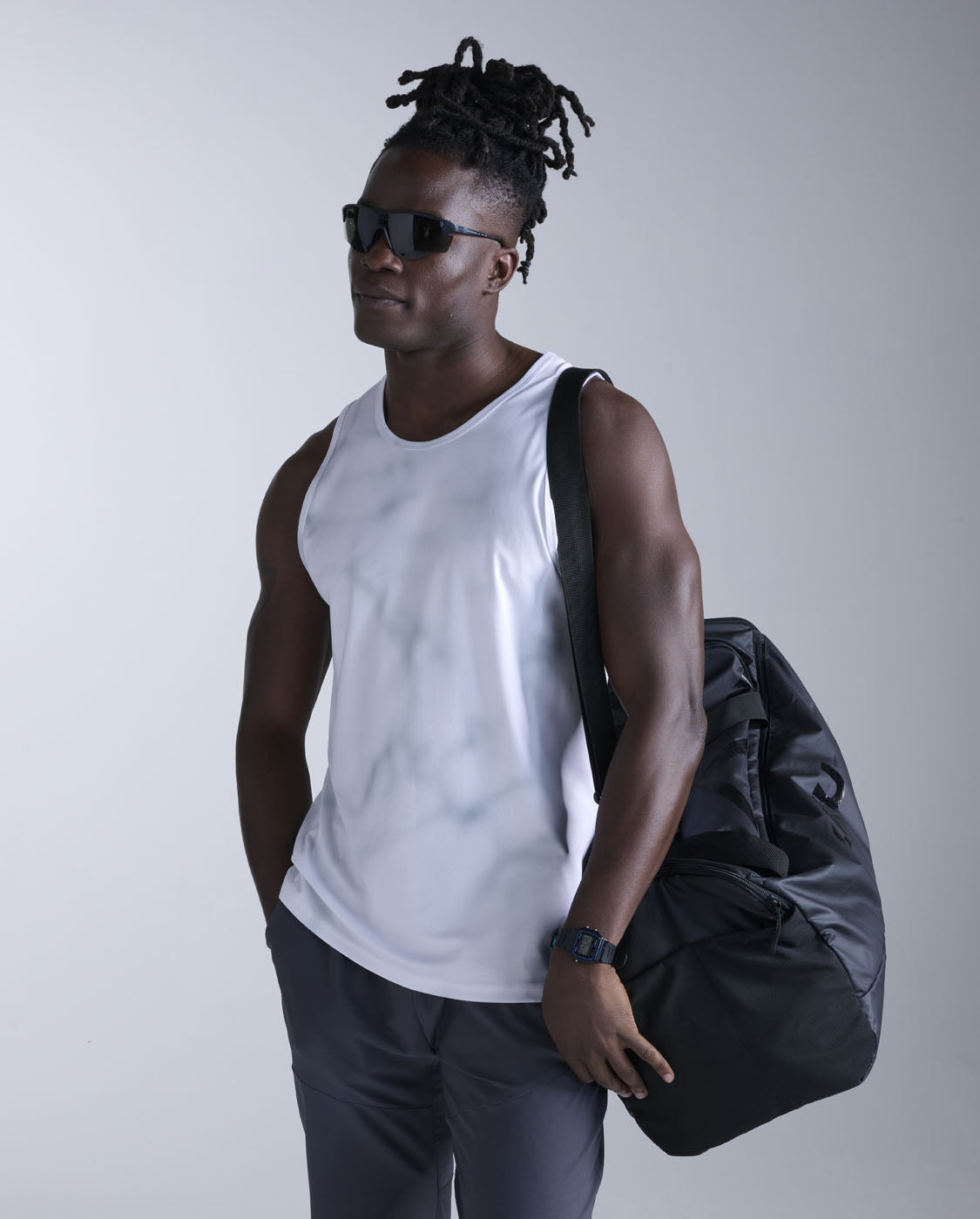 Aero Mesh Tank, Smoke Blue Marble/Black Reflective