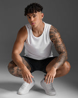 Aero Mesh Tank, White/Silver Reflective