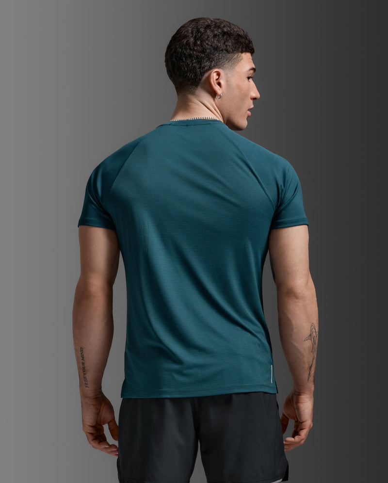 Aero Mesh Tee, Dark Moss/Silver Reflective