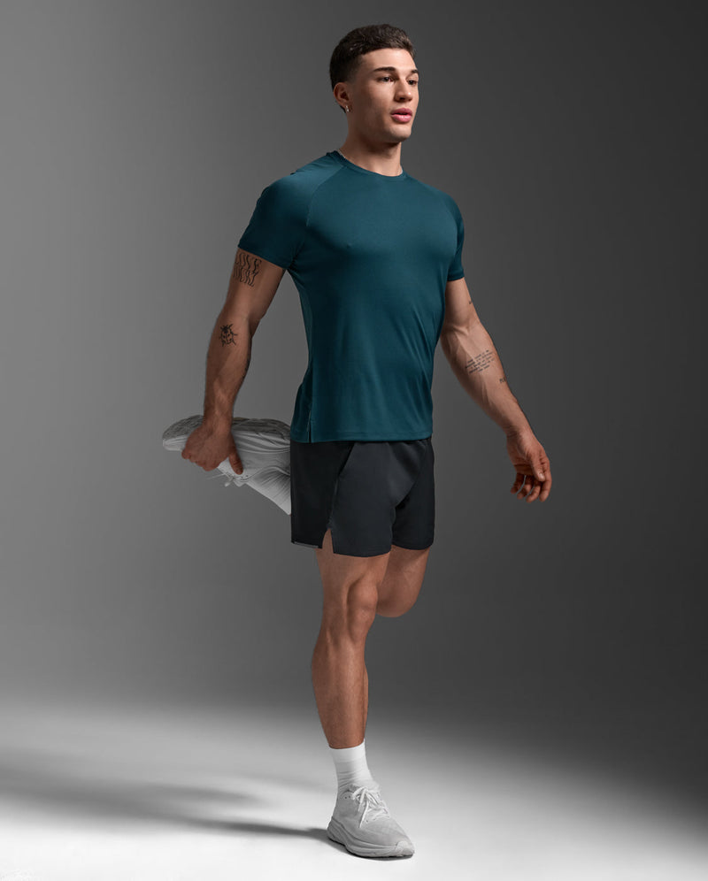Aero Mesh Tee, Dark Moss/Silver Reflective