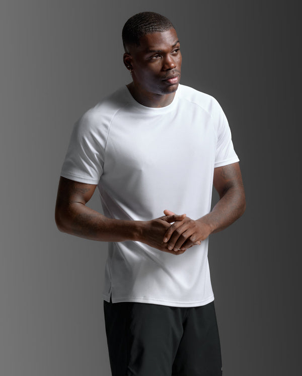 Aero Mesh Tee, White/Silver Reflective