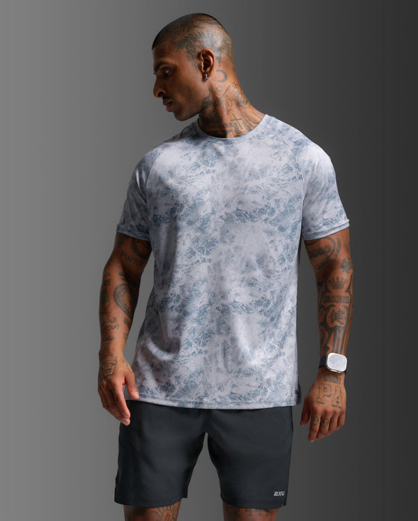 Aero Mesh Tee, Weathervane Marble/Black Reflective