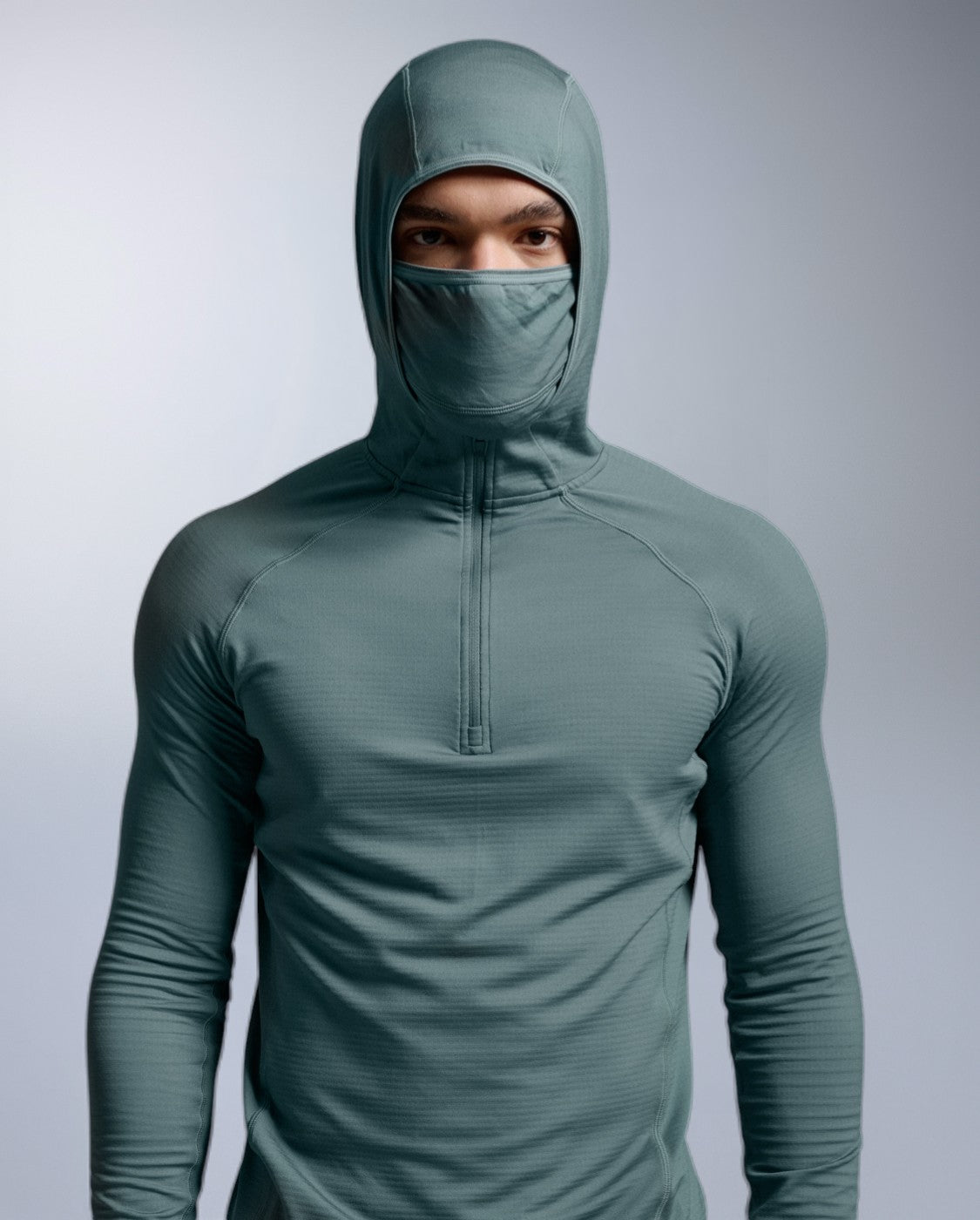 Ignition Grid 1/2 Zip Hoodie, Olive Leaf/Black Reflective