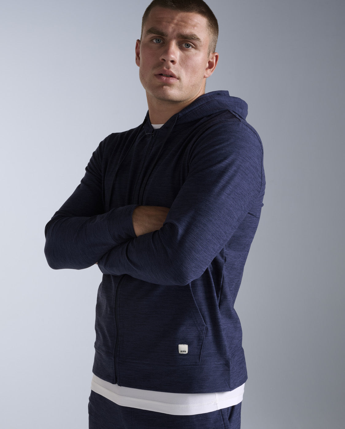 Signature Zip Through Hoodie, Midnight/Midnight