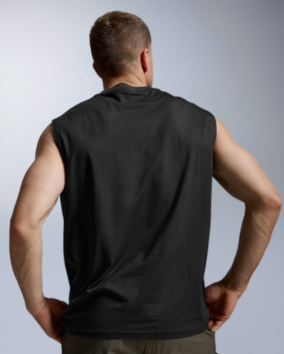 Motion Oversized Tencel Tank, Black/Black