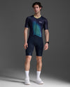 Aero Hex Sleeved Trisuit - Midnight/Cool Matcha