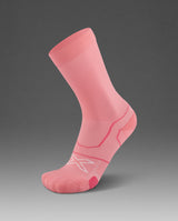 Vectr Cushion Crew Socks, Pink Glow/White