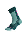 VECTR LIGHT CUSHION CREW SOCKS - PINE/FUCHSIA