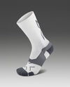 VECTR LIGHT CUSHION CREW SOCKS - WHITE/GREY