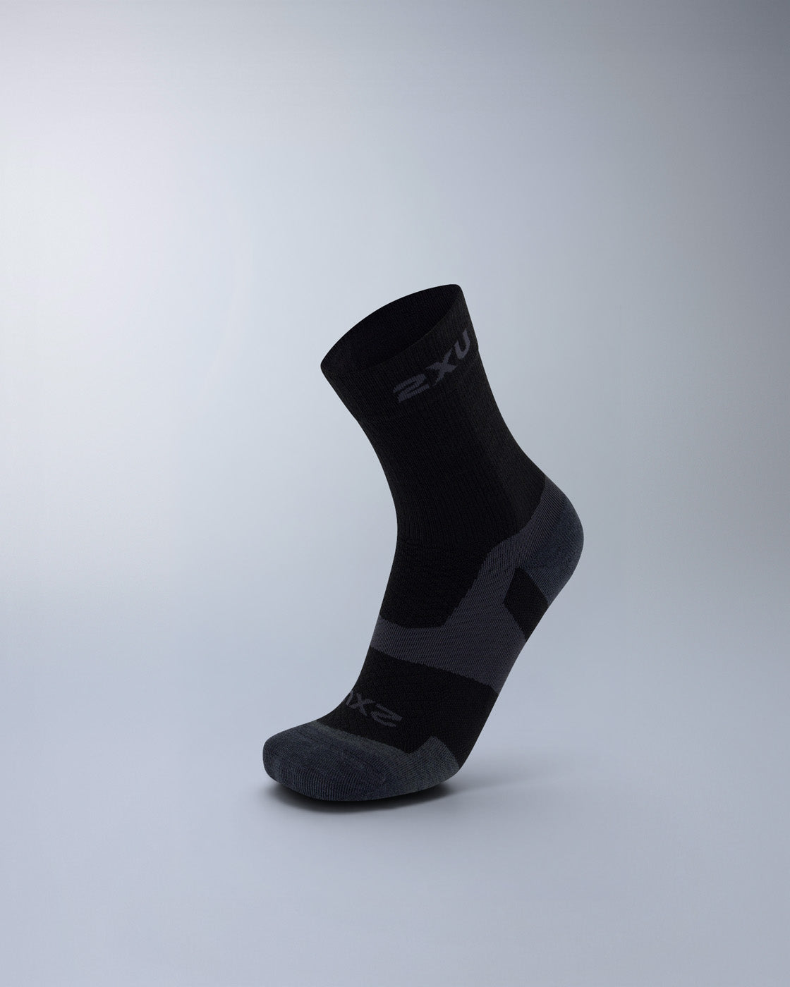Vectr Light Cushion Merino Crew Socks, Black/Titanium